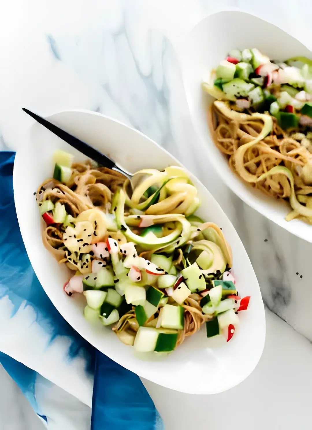 Soba noodle salad with cucumber and sesame